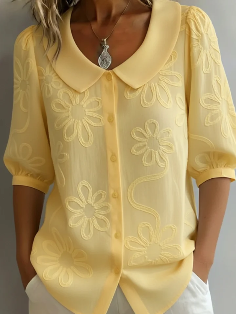 Alyssa | Stilig Broderad Blomblus