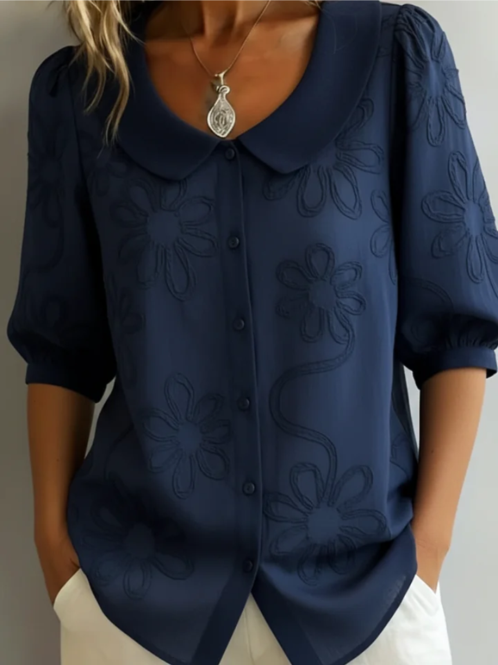 Alyssa | Stilig Broderad Blomblus