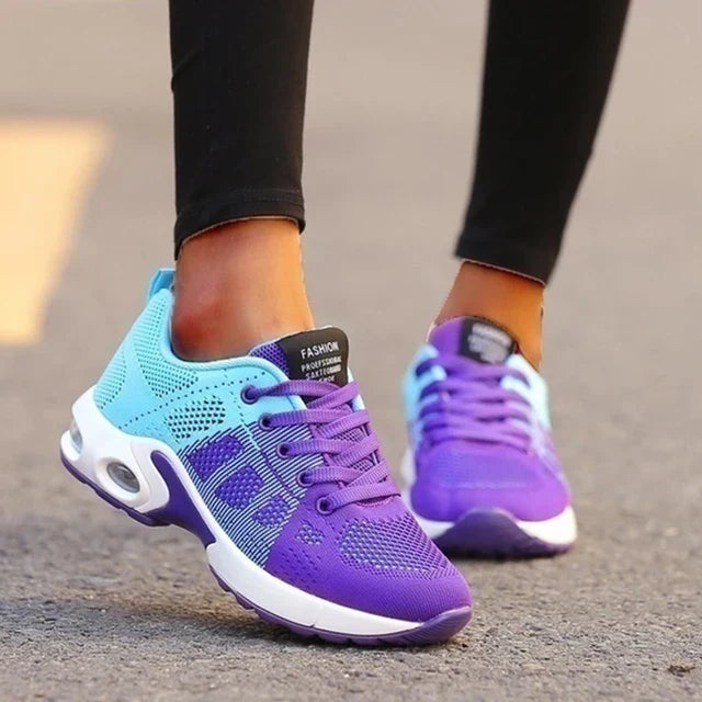 Dam Ortopediska Andningsbara Sneakers med Meshöverdel