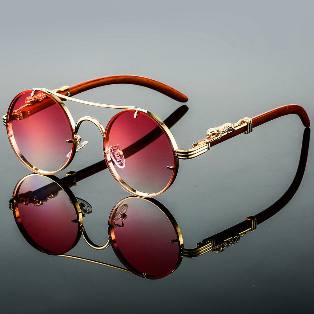 Cayden | Snygga Retro Metall Oval Solglasögon