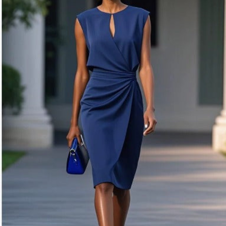 Laurena | Graciös Flödande Elegant Midiklänning