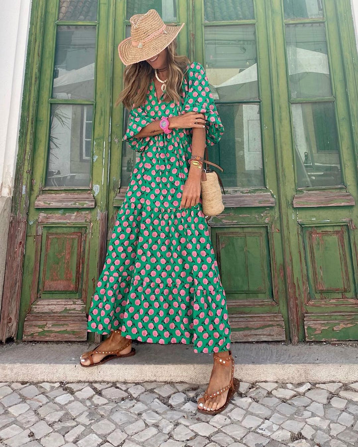 Cora | Boho Maxi Klänning