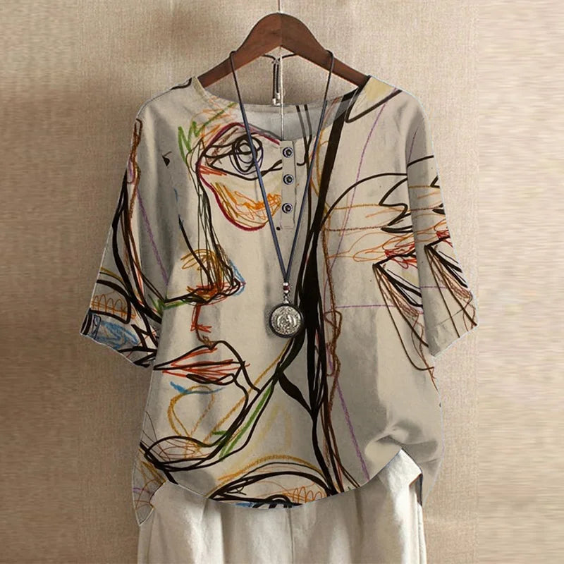 Raina | Avslappnad retroinspirerad blus