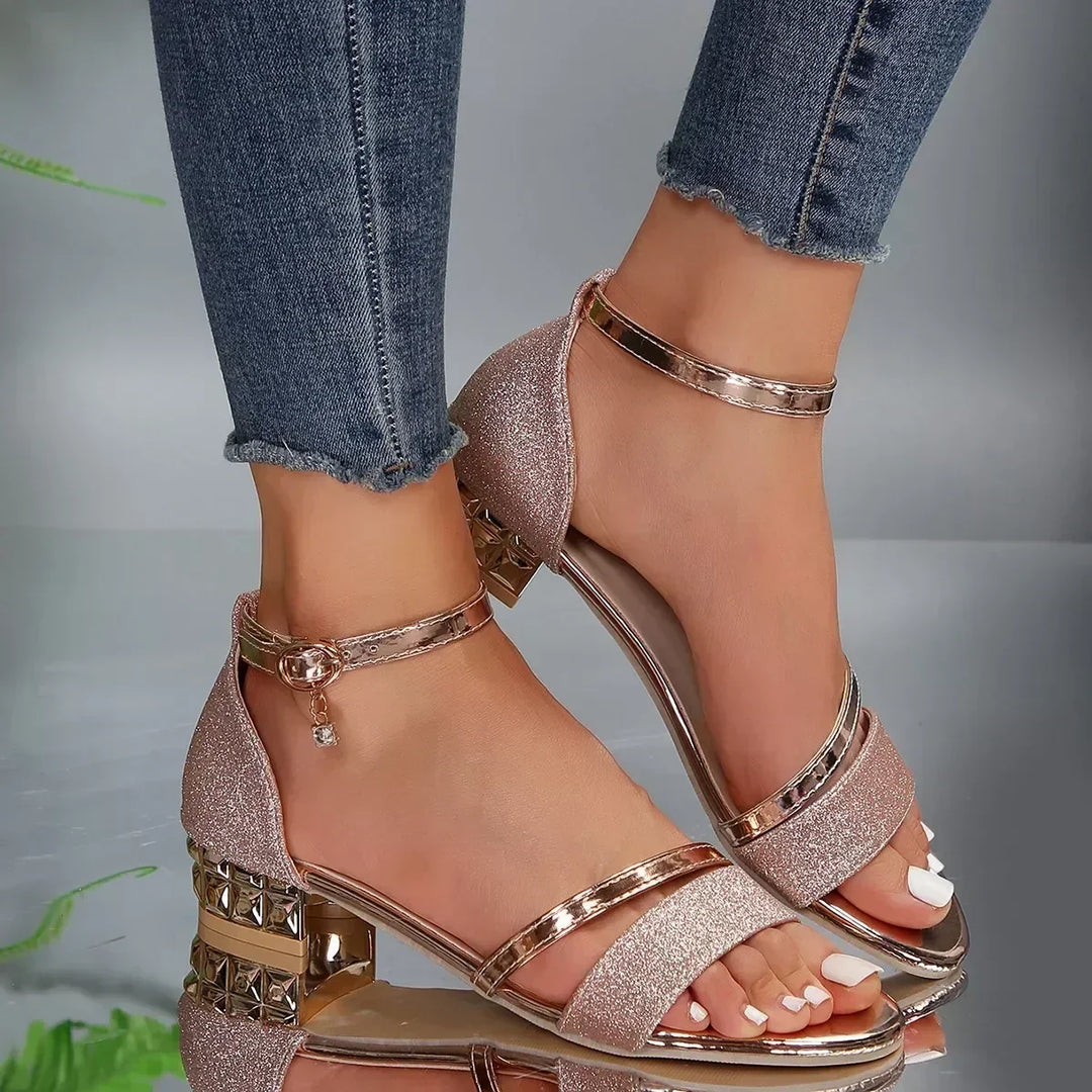 Heidi | Elegant Blockklack Sandaler
