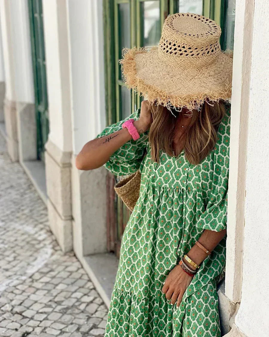 Cora | Boho Maxi Klänning