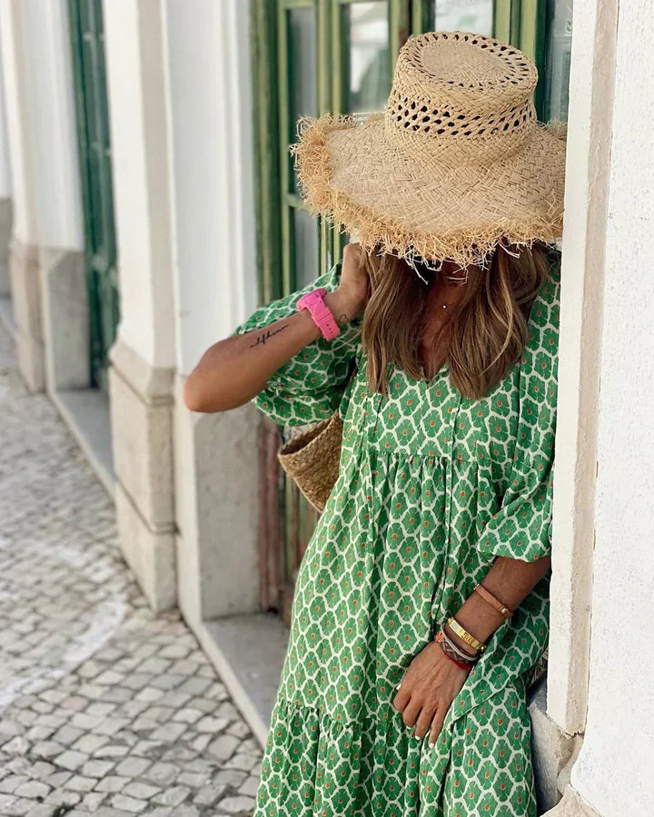 Cora | Boho Maxi Klänning