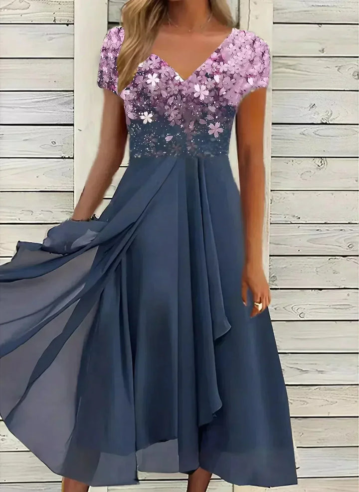 Ariella | Blommig Bröllopskvällsklänning
