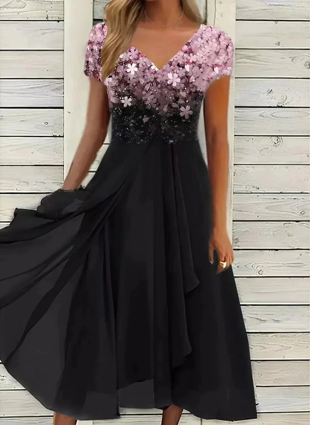 Ariella | Blommig Bröllopskvällsklänning