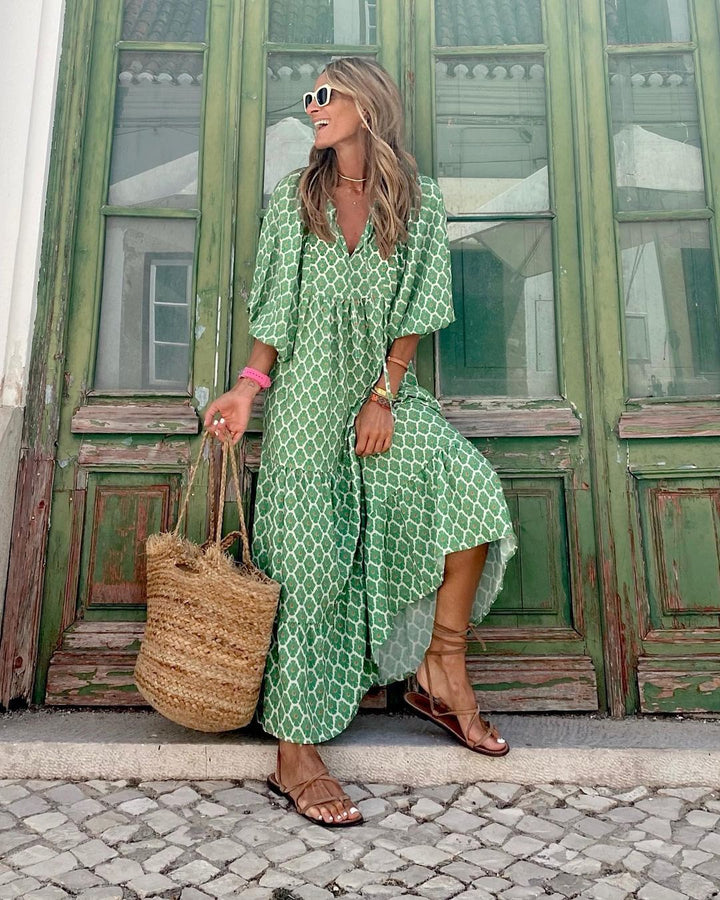 Cora | Boho Maxi Klänning