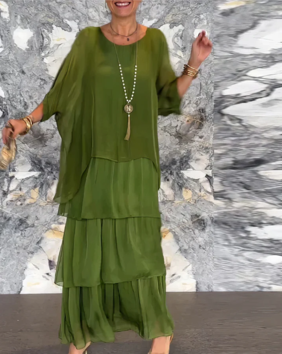 Caroline | Elegant Flödande Maxi Klänning