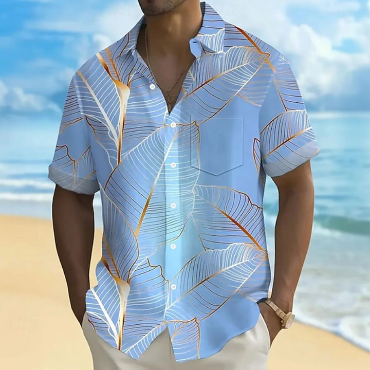 Elliot | Avslappnad Botanisk Kortärmad Skjorta