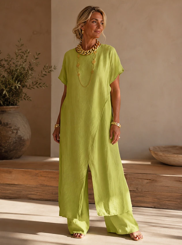 Amelia | Avslappnad Byxdress med Vida Ben
