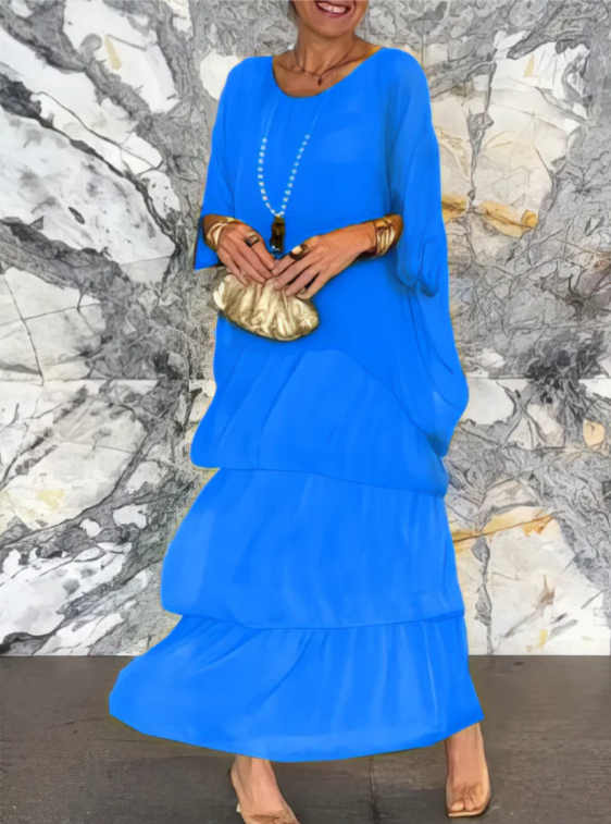 Caroline | Elegant Flödande Maxi Klänning