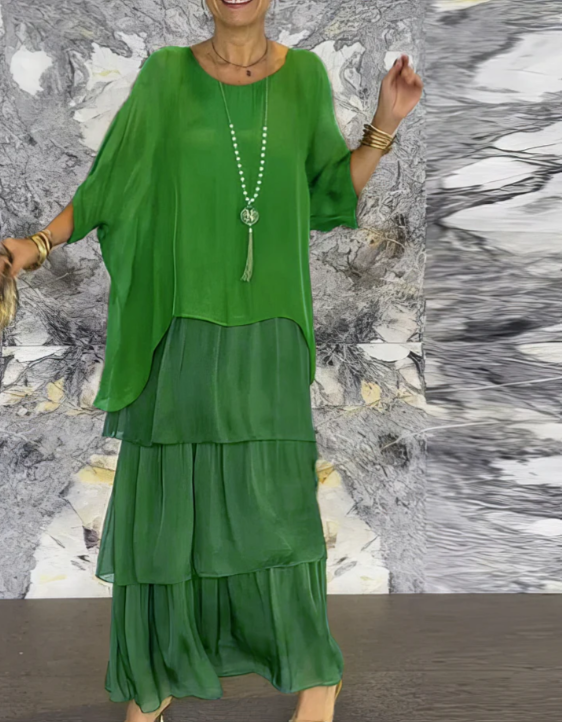 Caroline | Elegant Flödande Maxi Klänning
