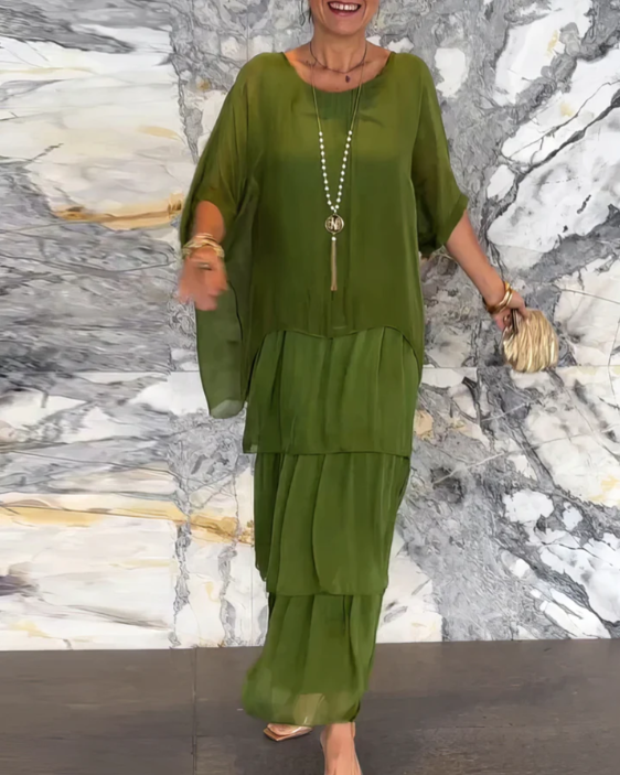Caroline | Elegant Flödande Maxi Klänning
