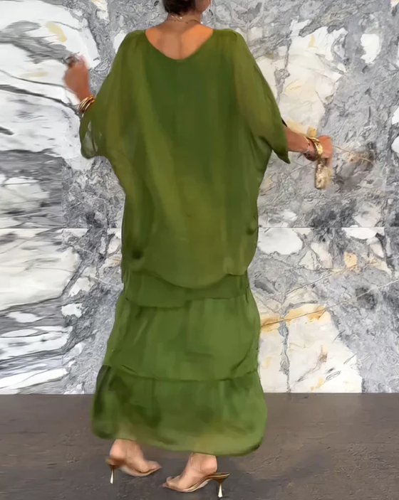 Caroline | Elegant Flödande Maxi Klänning