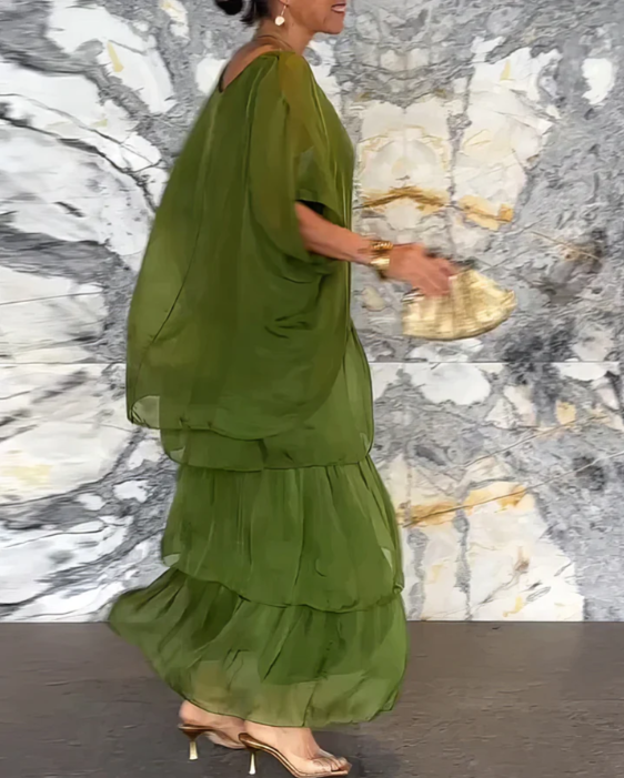Caroline | Elegant Flödande Maxi Klänning