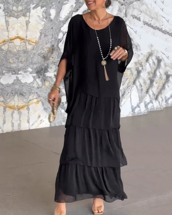 Caroline | Elegant Flödande Maxi Klänning