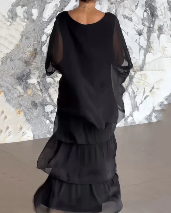 Caroline | Elegant Flödande Maxi Klänning