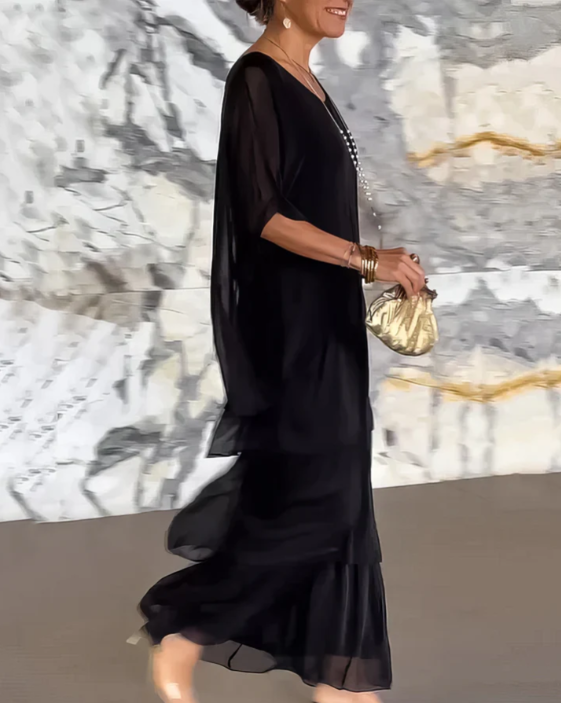 Caroline | Elegant Flödande Maxi Klänning