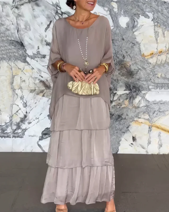 Caroline | Elegant Flödande Maxi Klänning