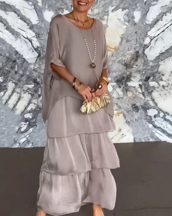 Caroline | Elegant Flödande Maxi Klänning