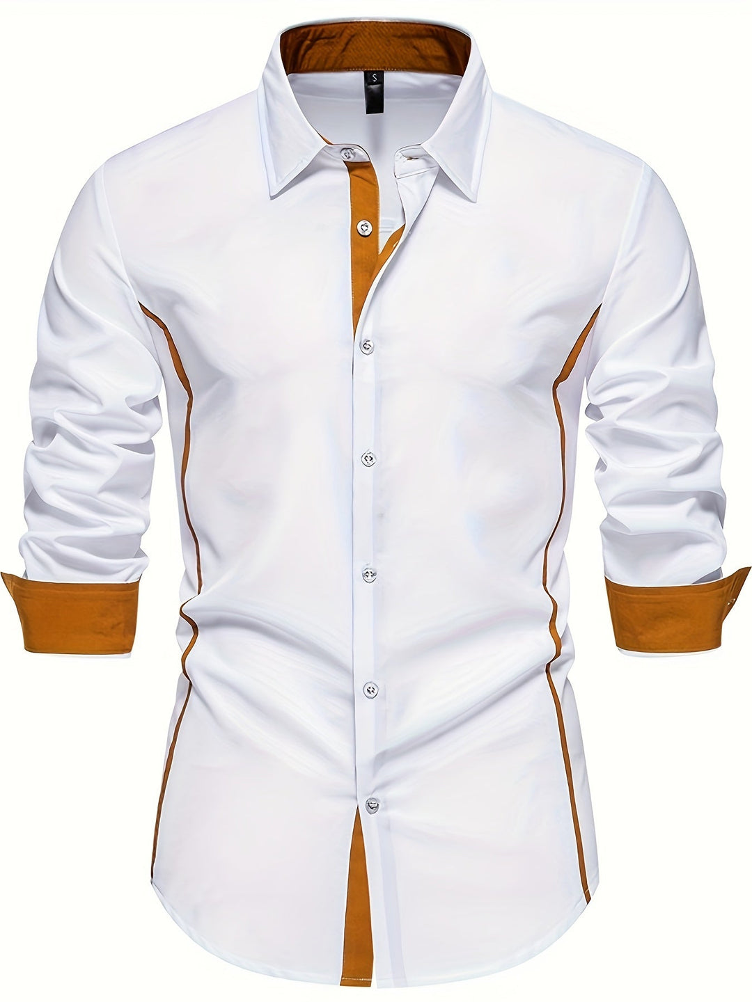 Anthony | Kontrast Trim Button-Up Skjorta