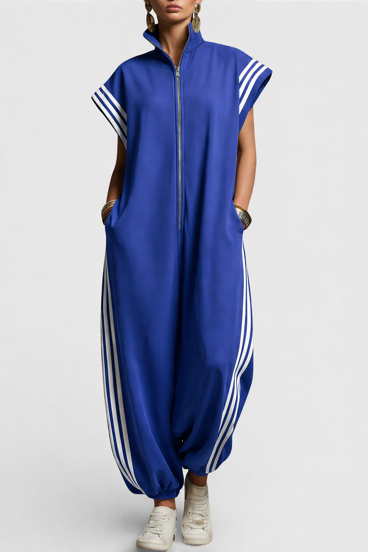 Valentina | Stilig ärmlös zip-neck jumpsuit