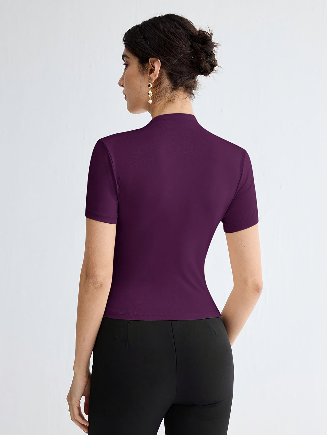 Sienna | Mock Neck Kortärmad Topp
