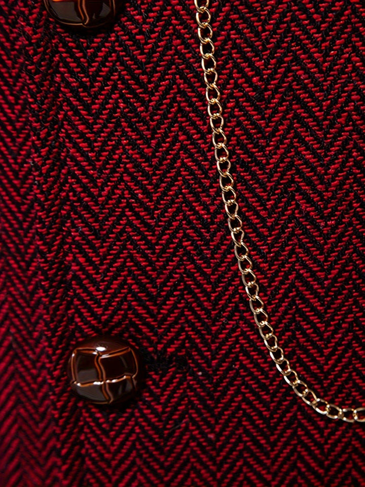 Edmund | Herringbone Enkelknäppt Västa