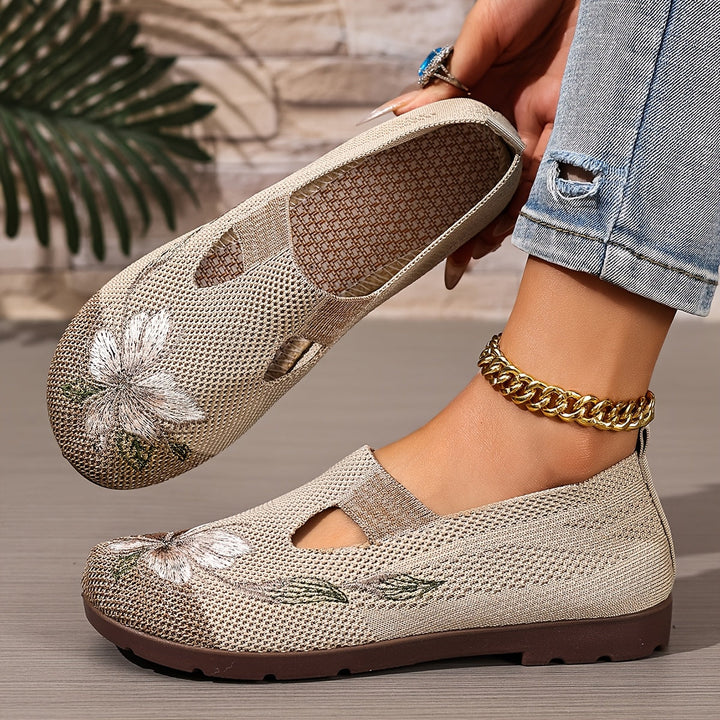 Marjorie | Broderade Slip-On Lätta Skor