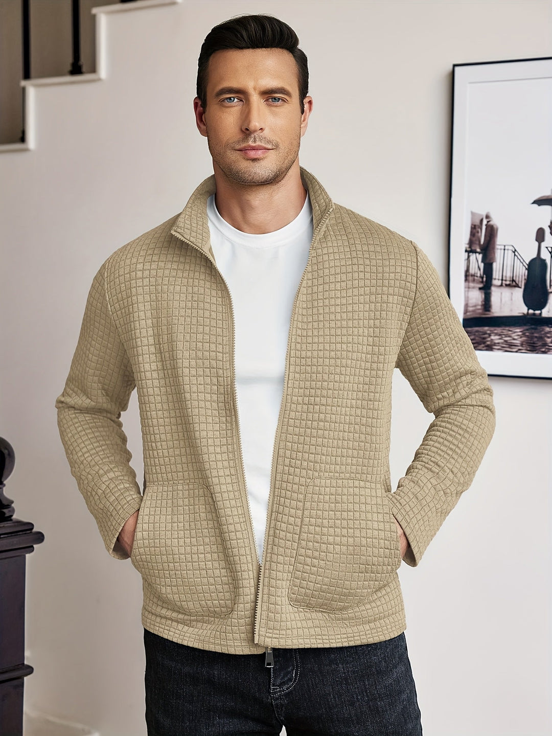 Hugo | Texturerad Zip-Up Jacka