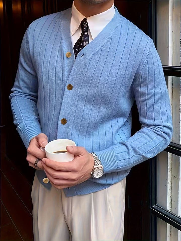 Arthur | Ribbade Knapp-up Cardigan