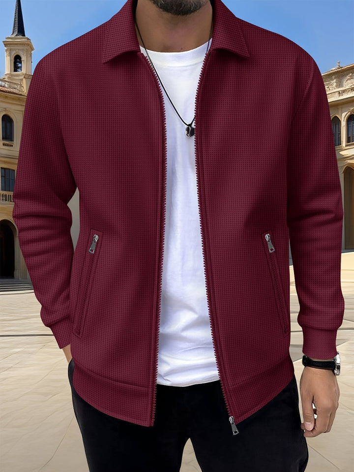 Cameron | Texturerad Zip Jacka