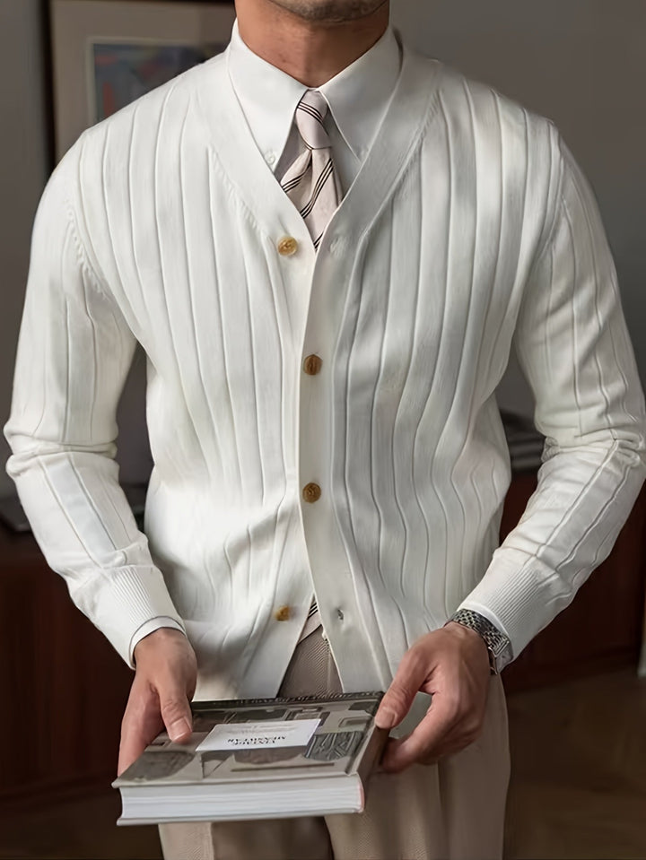 Arthur | Ribbade Knapp-up Cardigan