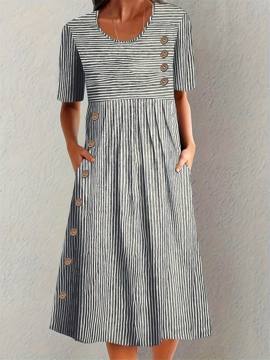 Lillian | Randig Sommardress