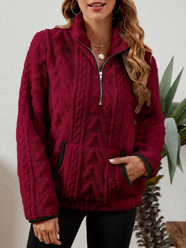 Delilah | Mysig Halvdragkedja Pullover