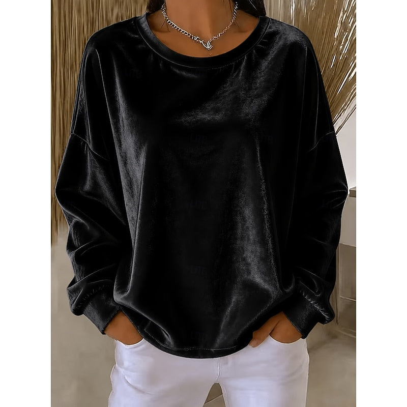 Rosanna | Avslappnad Crew-Neck Topp