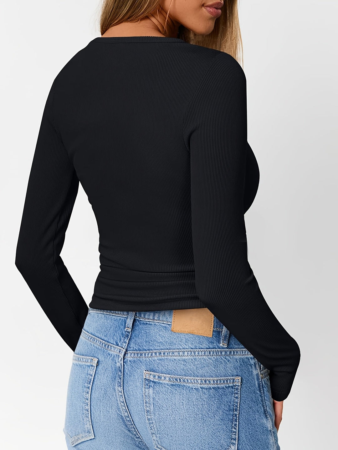 Ivy | Fitted Button Henley Top