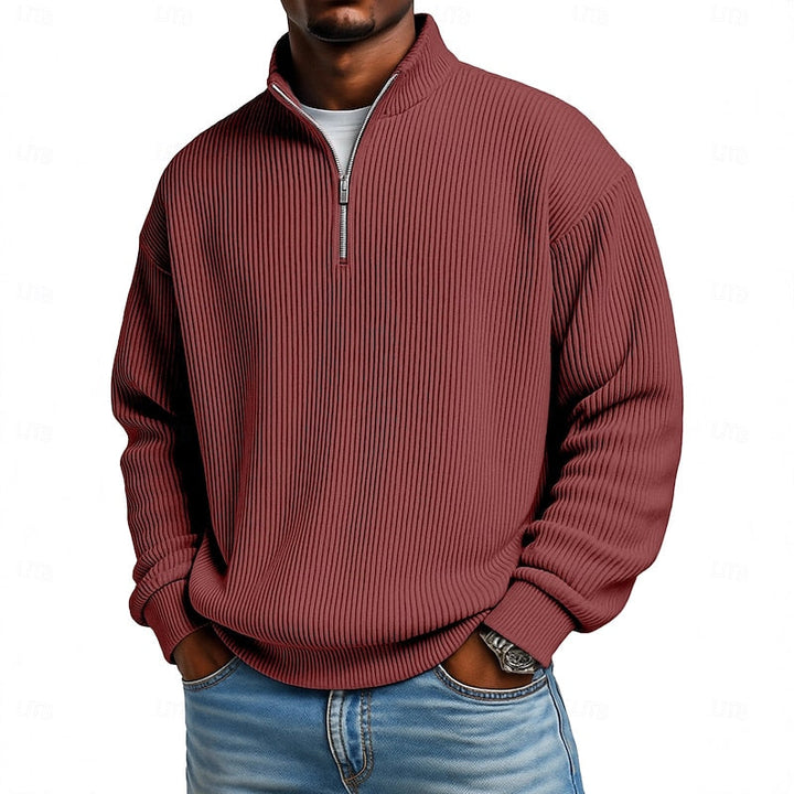 Harlan | Ribbad Quarter-Zip Pullover