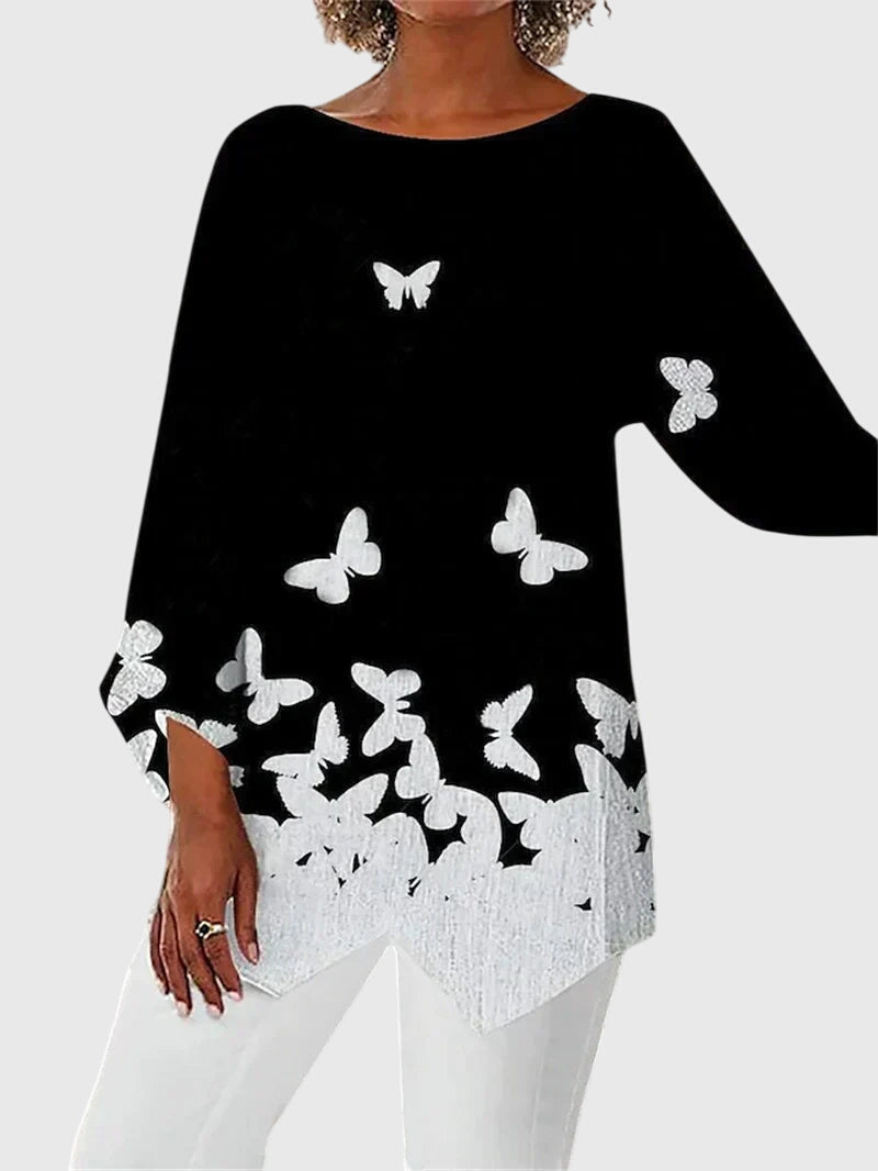 Kathleen | Shimmer Butterfly Långärmad Topp