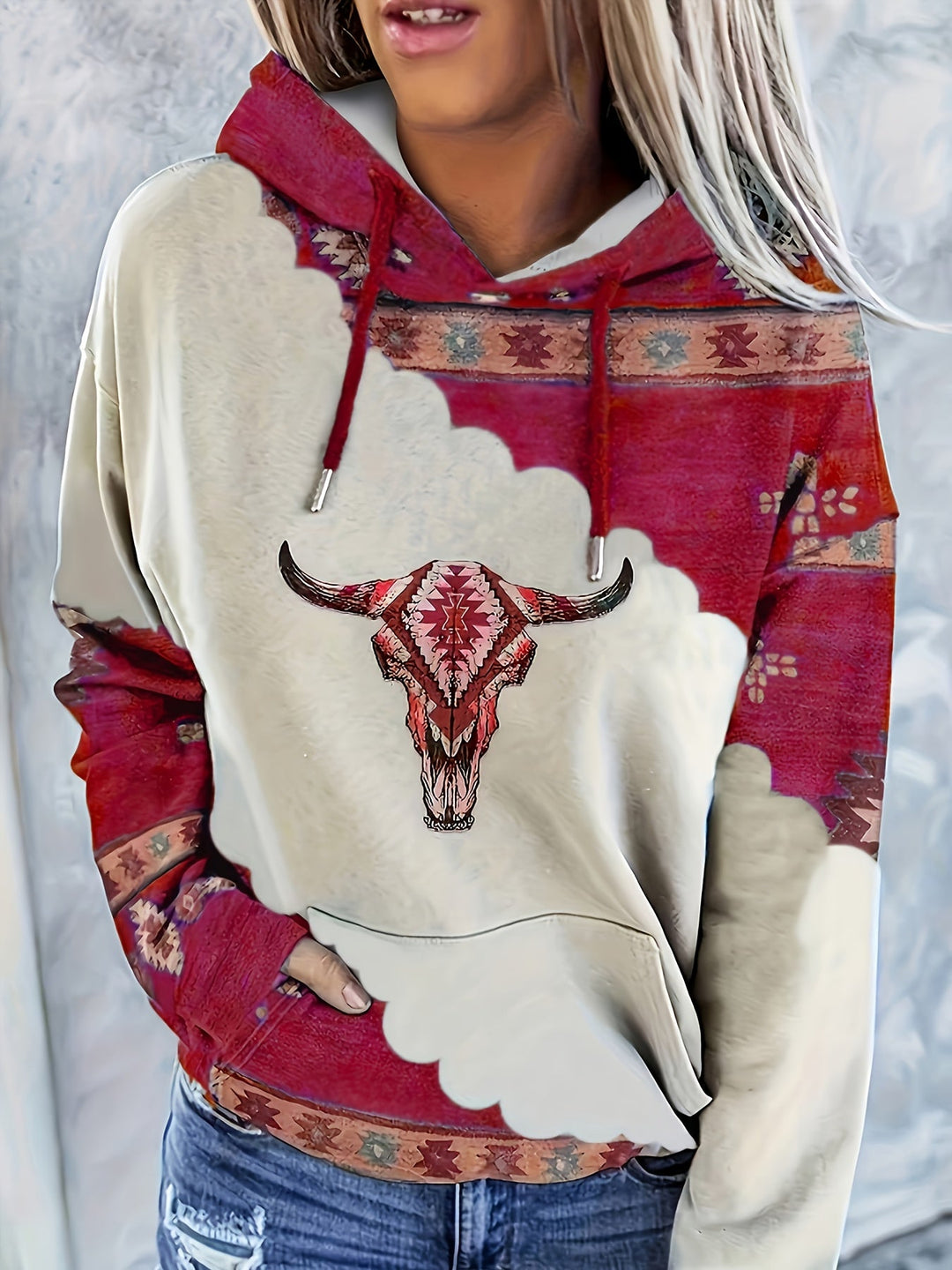 Tamsin | Västerländskt Inspirerad Tryckt Hoodie