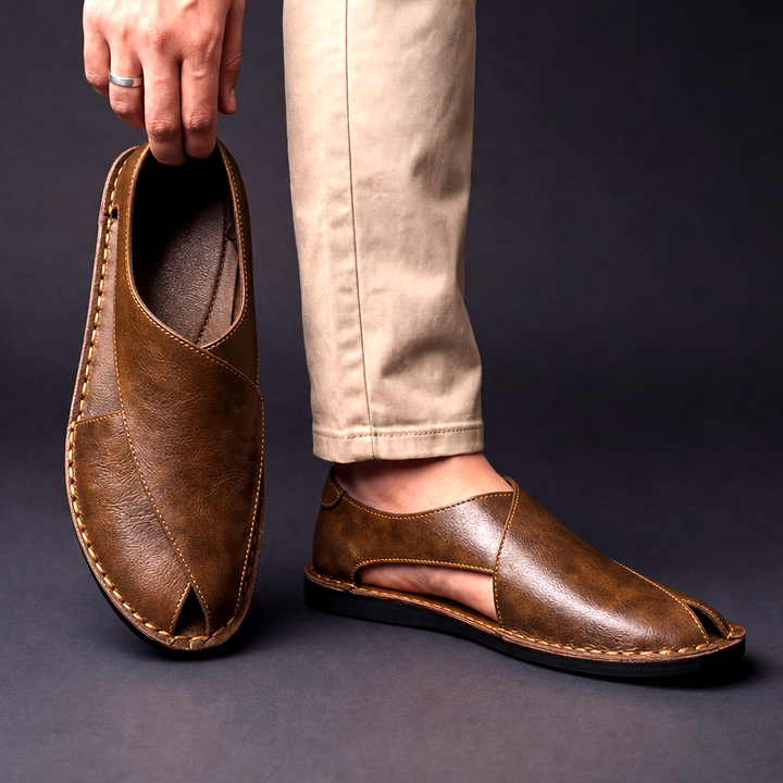 Lorenzo | Handgjorda Sandaler med Öppen Tå