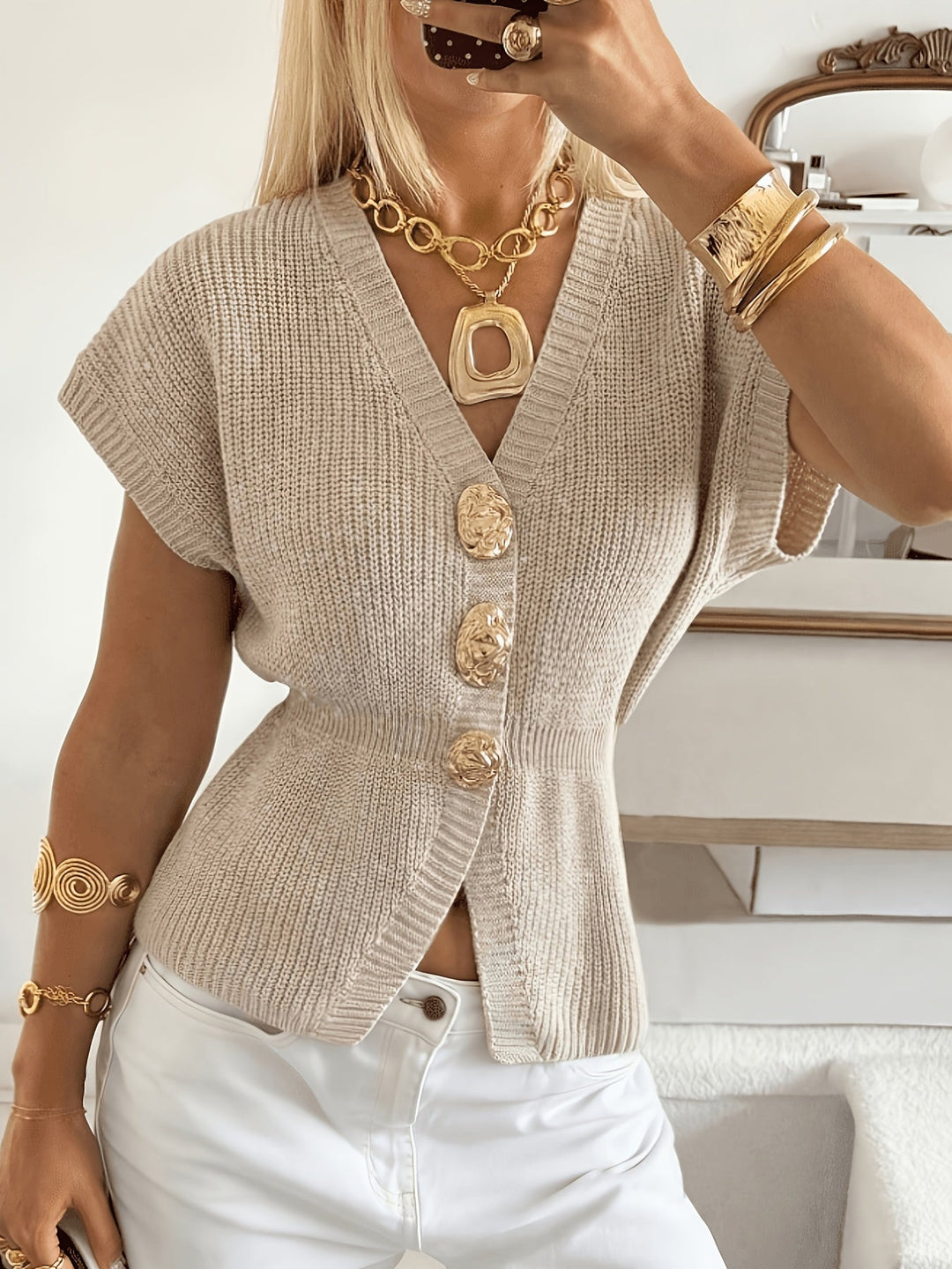 Adelaide | Finstilt Knapp-Front Cardigan