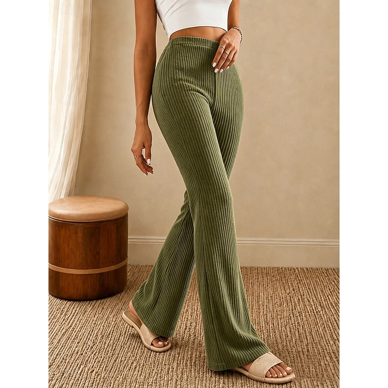 Delaney | Elegant Högmidjade Flaresbyxor