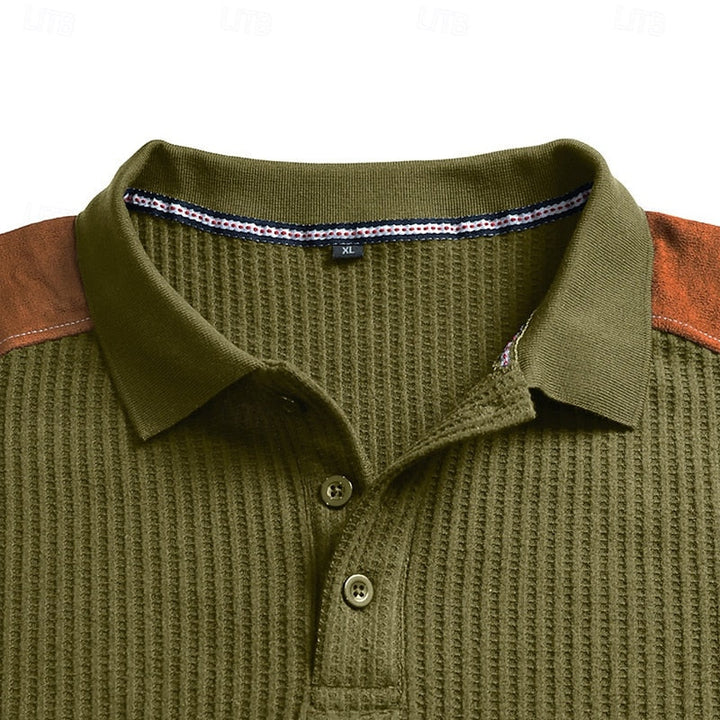 Bennett | Texturerad Färgblock Polo Skjorta