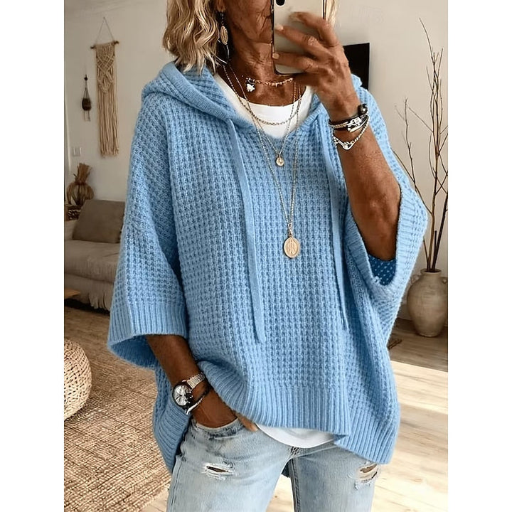 Carol | Avslappnad Hoodie med Våffeltextur