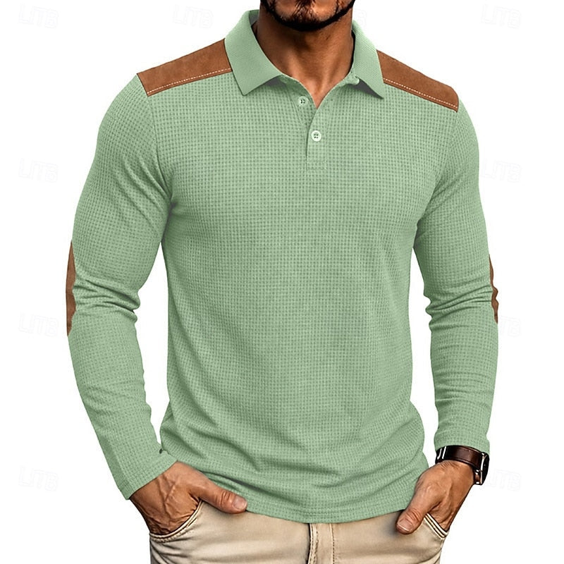 Bennett | Texturerad Färgblock Polo Skjorta