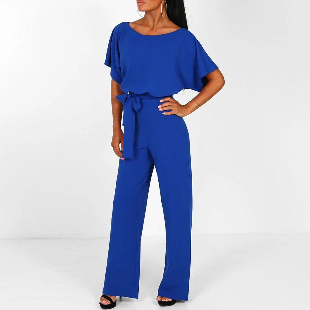 Gwyneth | Elegant Vidbenad Jumpsuit med Bälte