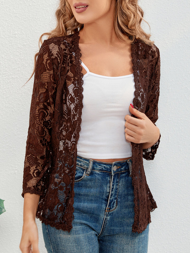 Cassandra | Blommig Öppen Cardigan